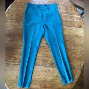 Gucci Teal Wool/Cashmere Blend Trousers